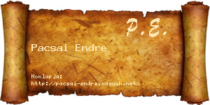 Pacsai Endre névjegykártya